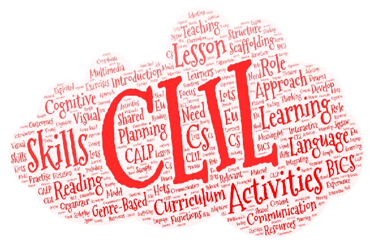 Teacher leading a CLIL lesson.