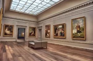Educators on a guided museum tour during a course week.