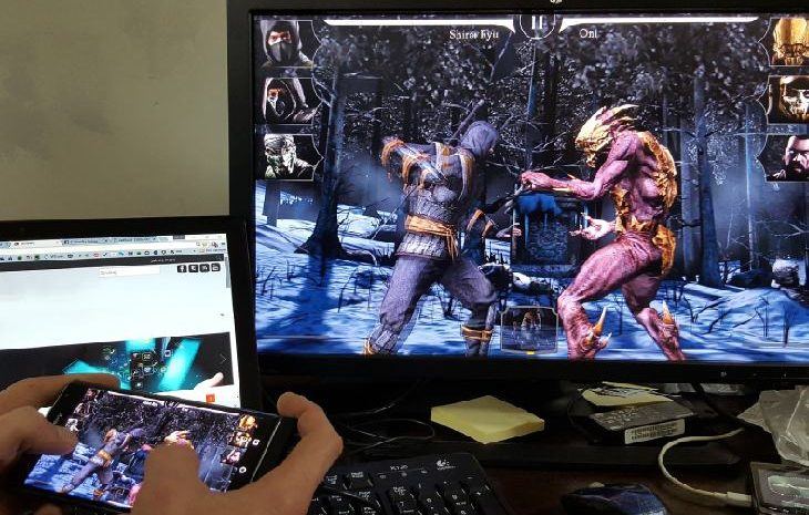 Students playing a narrative-driven educational game.