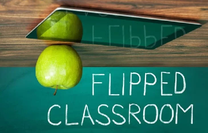 Teacher running a flipped-classroom session.
